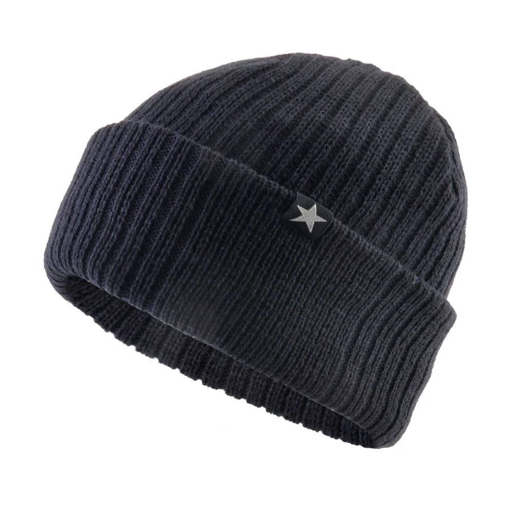 Men’s Thick Knitted Wool Beanie – Warm, Stylish, Perfect for Winter Sports & Outdoors