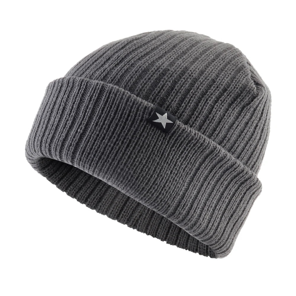 Men’s Thick Knitted Wool Beanie – Warm, Stylish, Perfect for Winter Sports & Outdoors