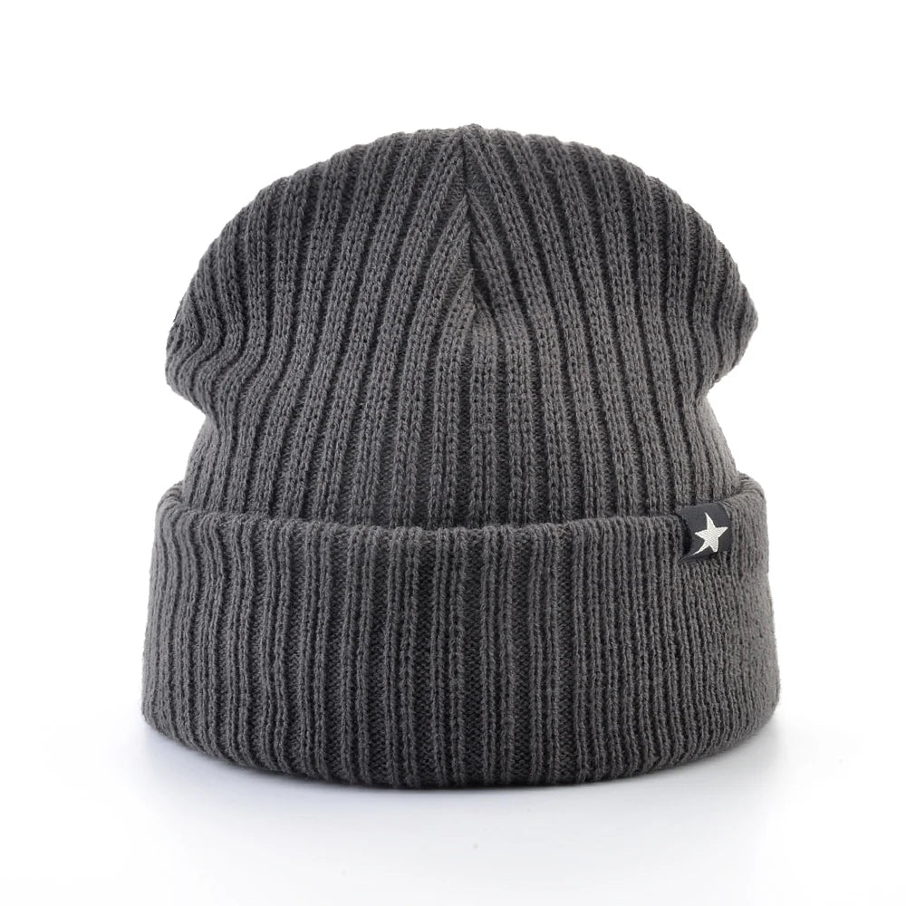 Men’s Thick Knitted Wool Beanie – Warm, Stylish, Perfect for Winter Sports & Outdoors