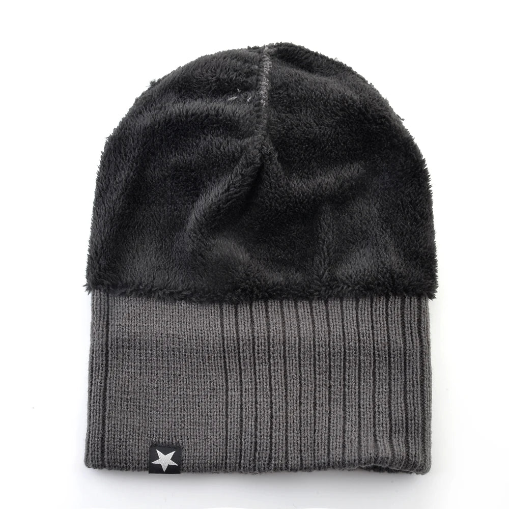 Men’s Thick Knitted Wool Beanie – Warm, Stylish, Perfect for Winter Sports & Outdoors