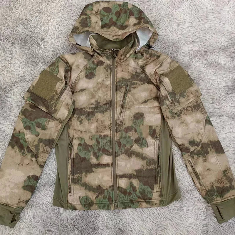 Men’s Camouflage Tactical Jacket Lightweight Waterproof Hooded Coat