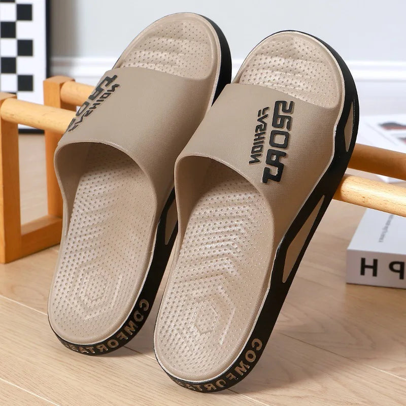 Trendy Men’s Slippers – Comfortable Non-Skid Home and Bathroom Sandals