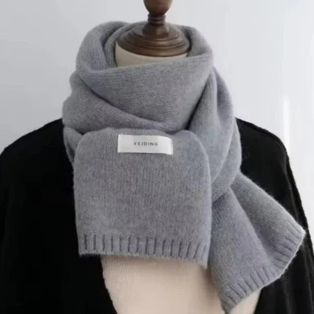 Unisex Winter Knitted Scarf – Warm Solid Color Neck Shawl Wrap