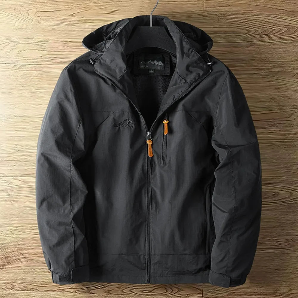 Men’s Spring Autumn Casual Outdoor Jacket Lightweight Hooded Climbing Streetwear