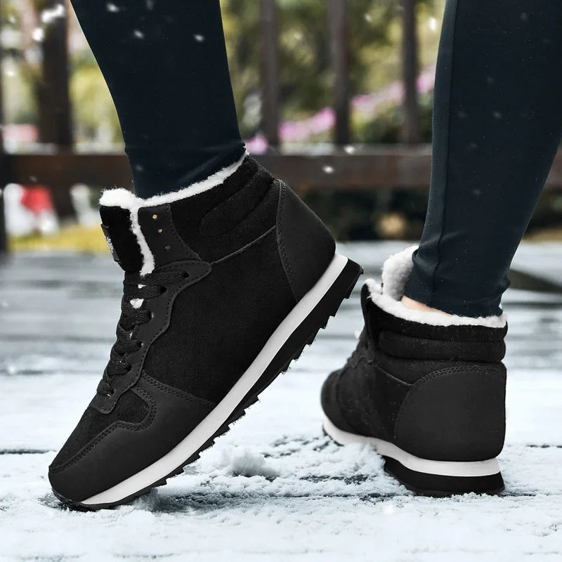 Men’s Winter Ankle Boots, Warm Plush-Lined Casual Sneakers Comfortable Outdoor Snow Sho