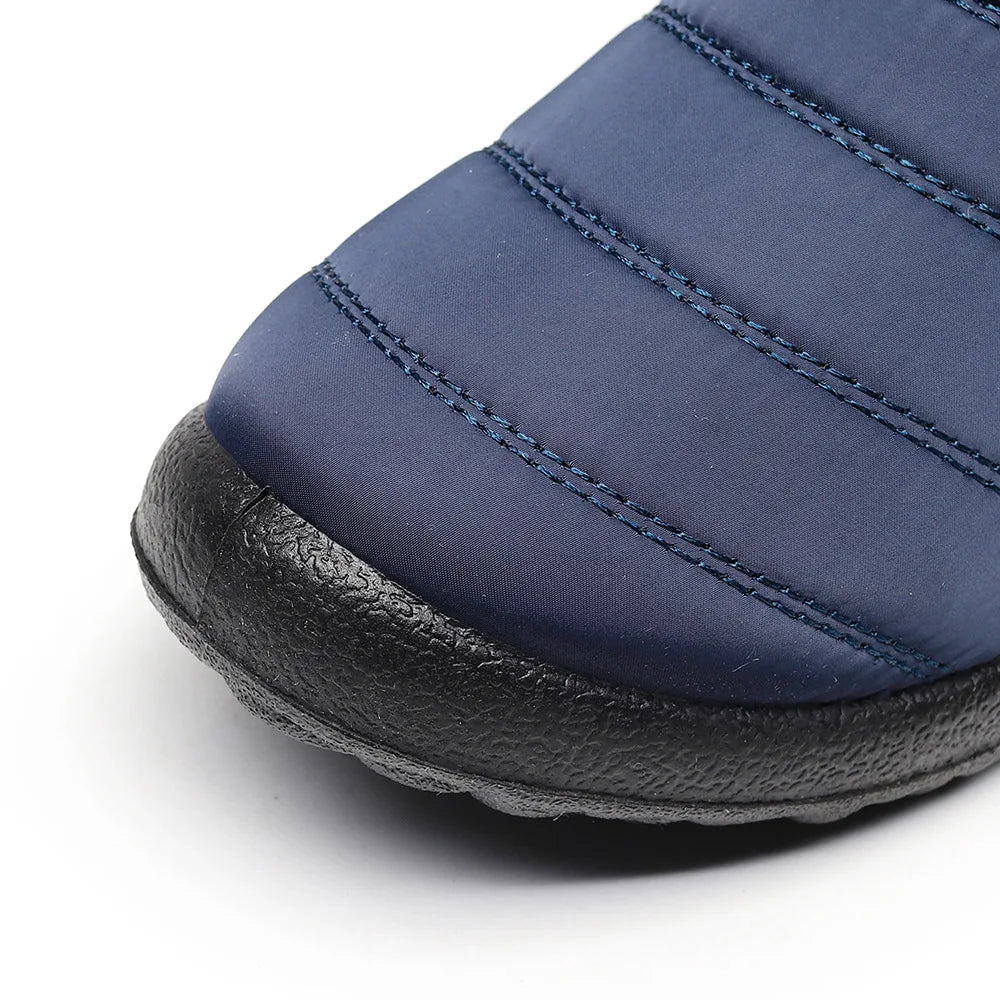 Waterproof Winter Snow Boots Unisex Plush Ankle Shoes Warm Platform Cotton Footwear