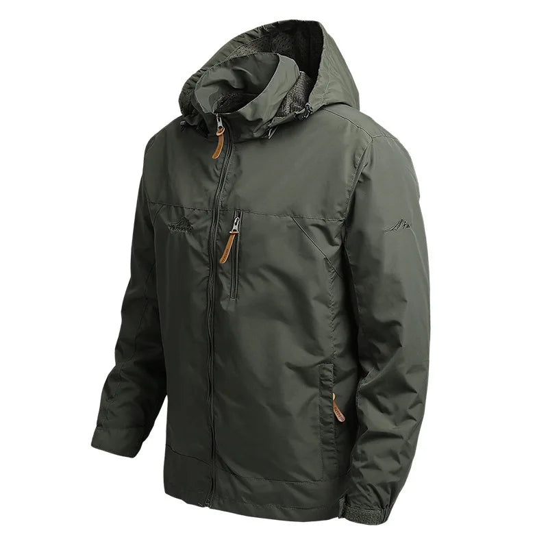 Men’s Tactical Waterproof Windbreaker Jacket Outdoor Hooded Coat S-5XL