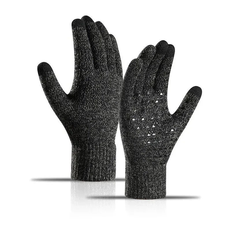 Unisex Winter Touchscreen Gloves – Warm, Knit, for Cycling, Running, and Driving