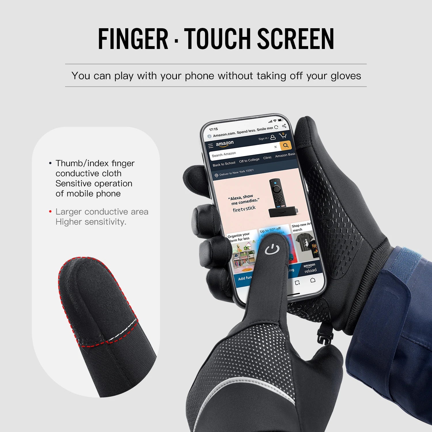 Waterproof Touchscreen Winter Cycling Gloves for Men & Women