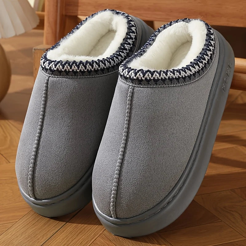 Elegant Women’s Lined Slippers – Warm Soft Sole Indoor & Outdoor Shoes