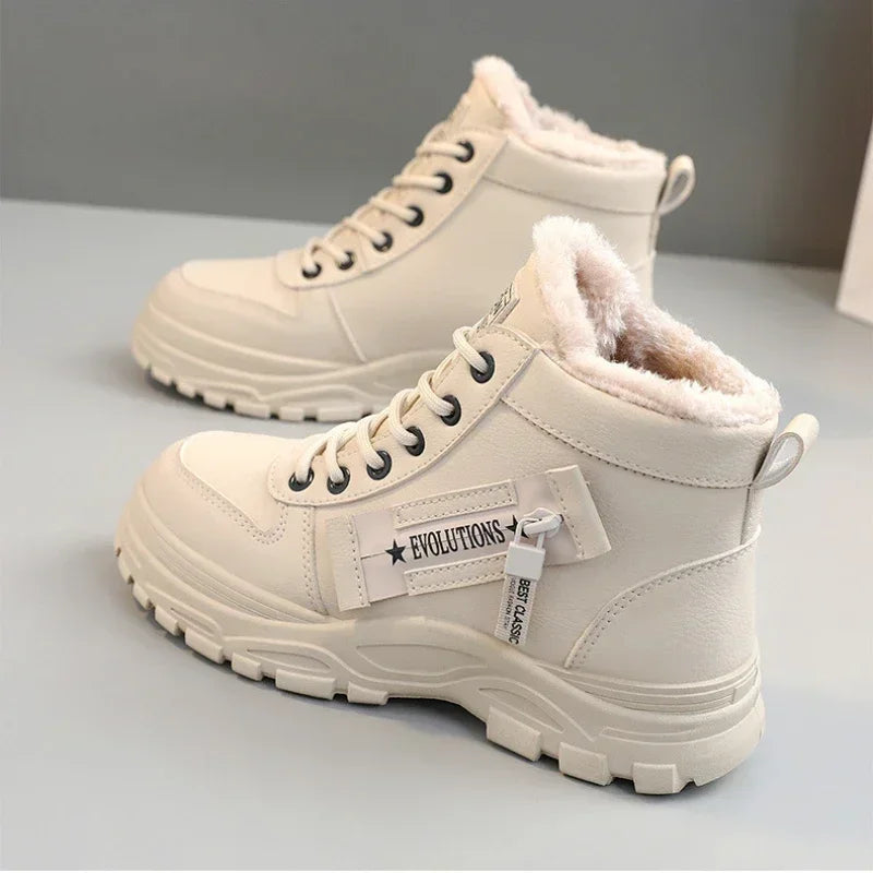 Women’s Winter Snow Boots, High-Top Warm Platform Ankle Sneakers Casual Shoes