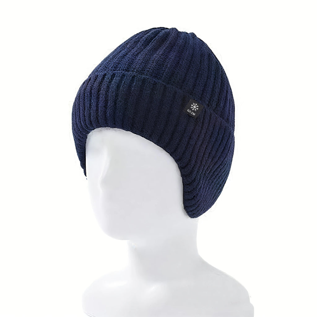Men’s Winter Knitted Hat with Ear Protection – Warm Wool Beanie for Cold Weather
