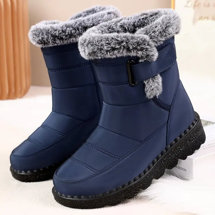 Women’s 2025 Trend Winter Ankle Boots Fur Lined Waterproof Snow Shoes