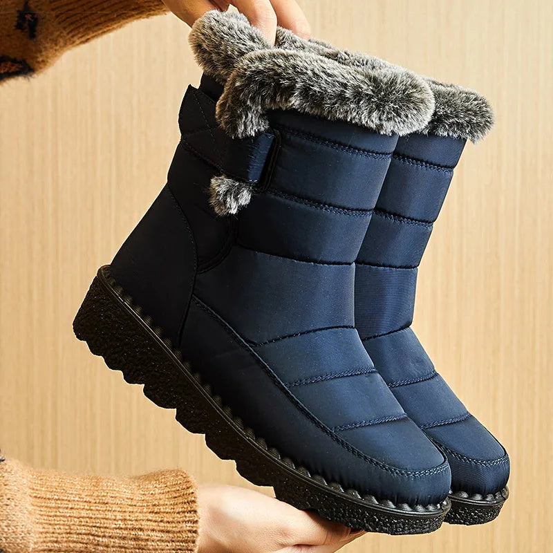 Women’s 2025 Trend Winter Ankle Boots Fur Lined Waterproof Snow Shoes