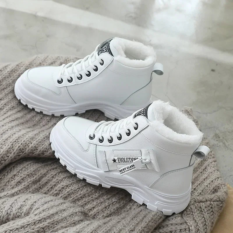 Women’s Winter Snow Boots, High-Top Warm Platform Ankle Sneakers Casual Shoes