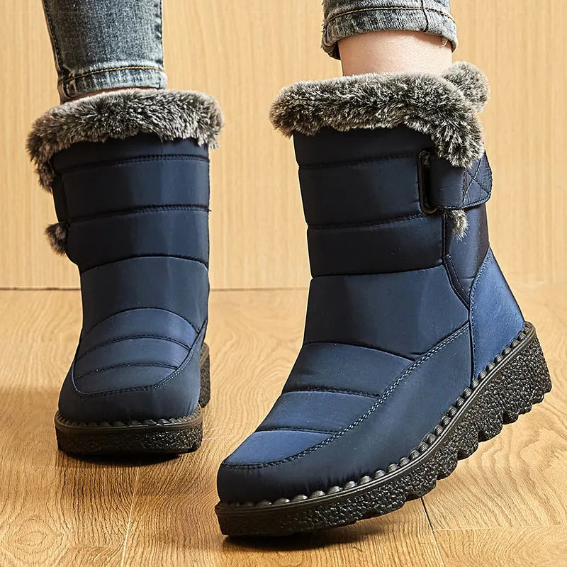 Women’s 2025 Trend Winter Ankle Boots Fur Lined Waterproof Snow Shoes
