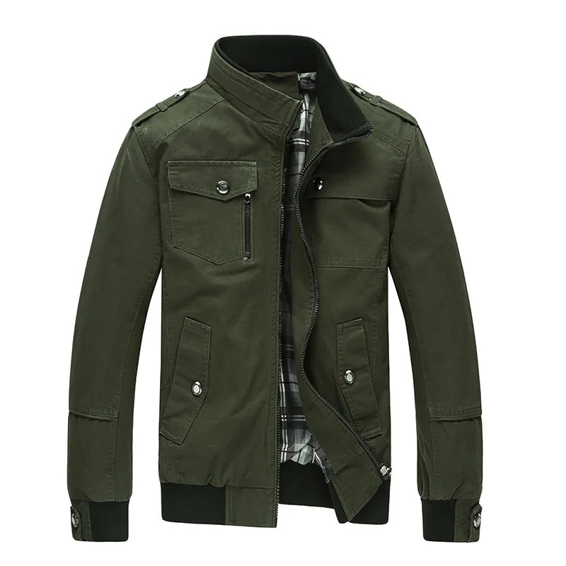 Men’s Tactical Military Pilot Jacket Casual Army Cotton Slim Fit Outdoor Coat