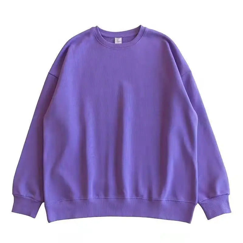 Unisex Cotton-Blend Fleece Crewneck Sweatshirt, Pullover Hoodie for Men and Women