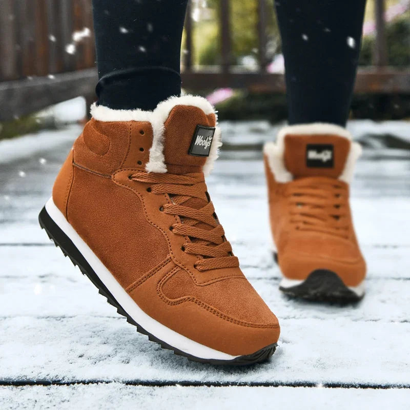 Men’s Winter Ankle Boots, Warm Plush-Lined Casual Sneakers Comfortable Outdoor Snow Sho