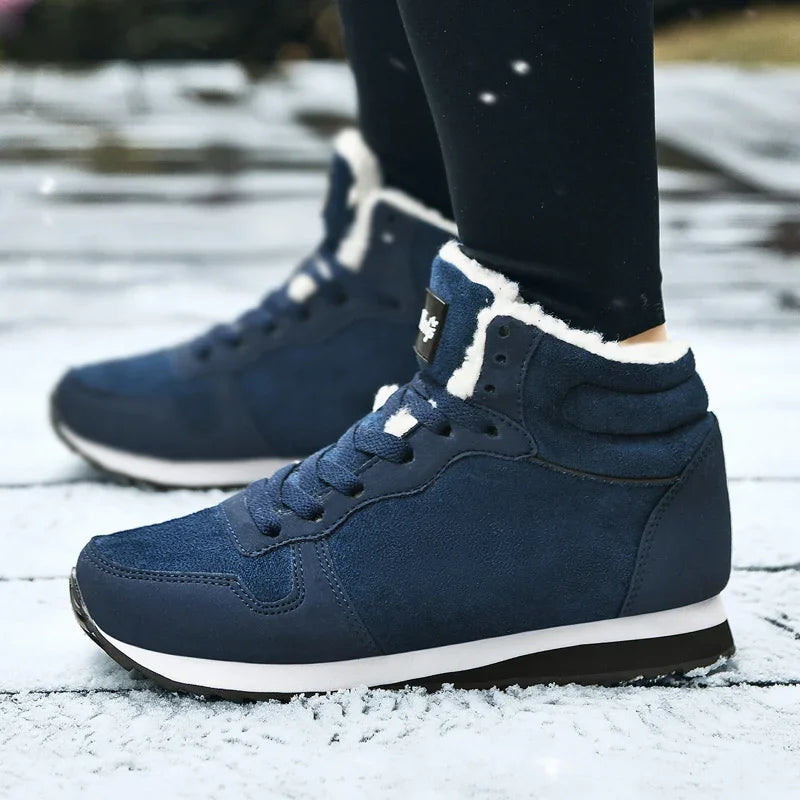 Men’s Winter Ankle Boots, Warm Plush-Lined Casual Sneakers Comfortable Outdoor Snow Sho