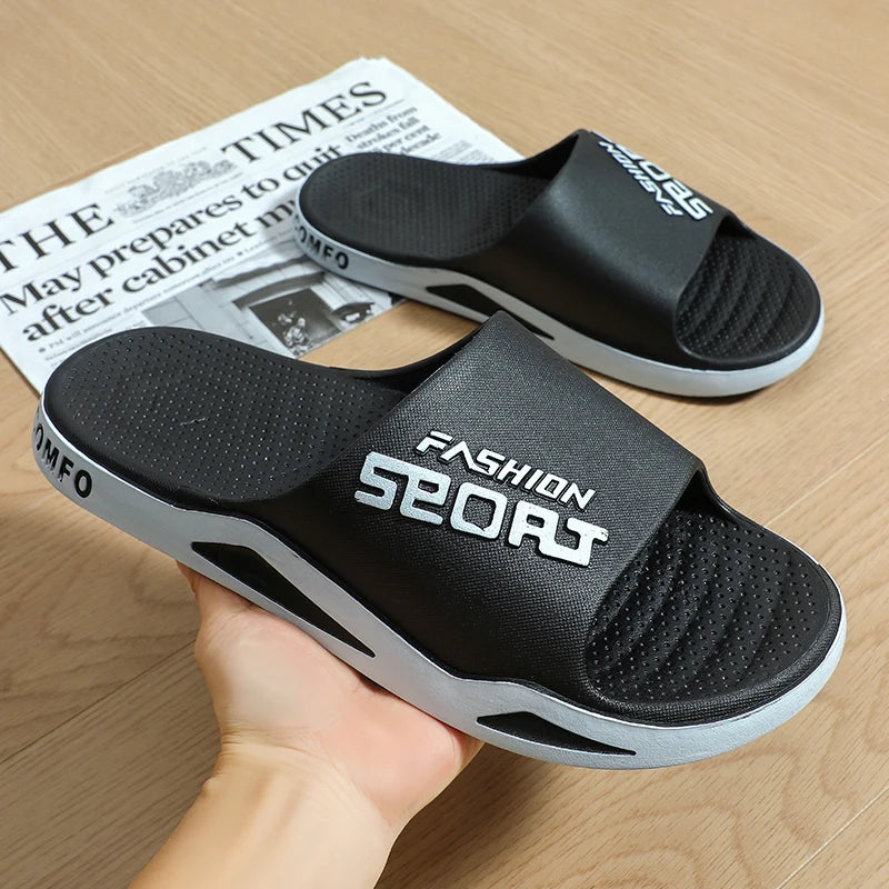 Trendy Men’s Slippers – Comfortable Non-Skid Home and Bathroom Sandals