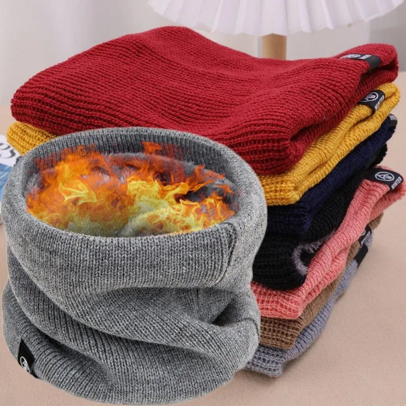 Unisex Winter Ring Scarf – Thick Warm Knitted Neck Warmer & Ski Muffler