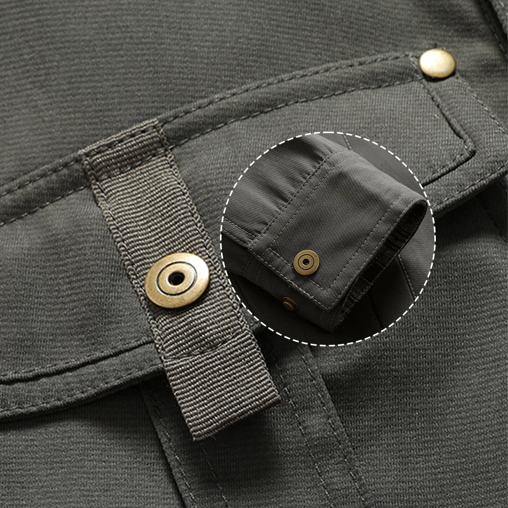 Men’s Flannel Lined Shacket Casual Snap Button Overshirt Western Cowboy Style Top