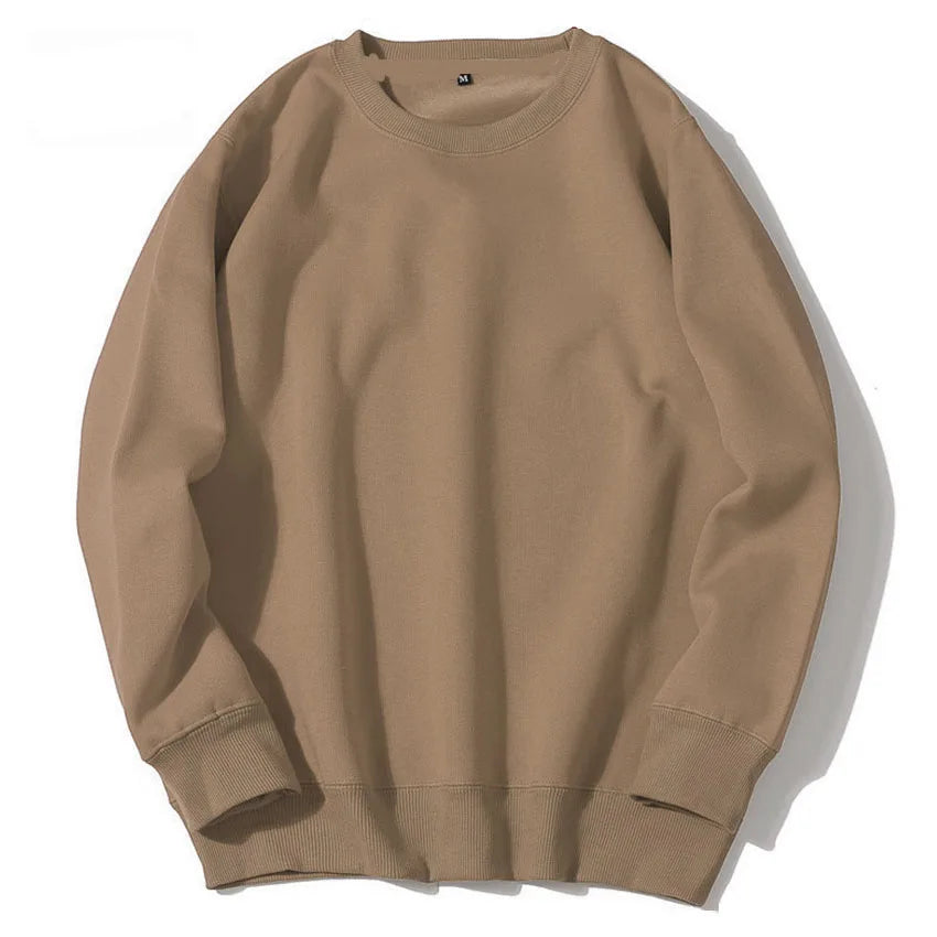 Men’s Spring Autumn O-Neck Sweatshirt, Long Sleeve Casual Pullover Top for Tracksuits