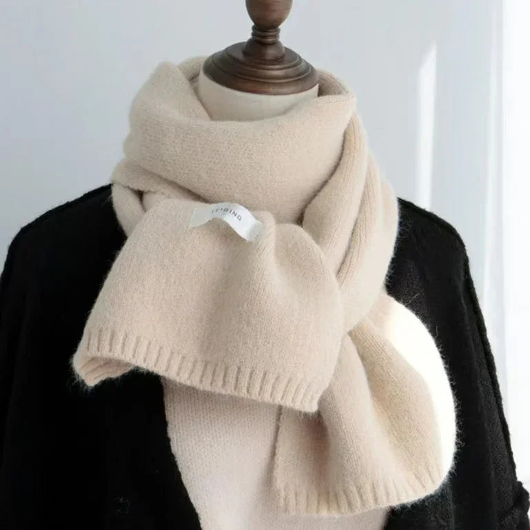 Unisex Winter Knitted Scarf – Warm Solid Color Neck Shawl Wrap