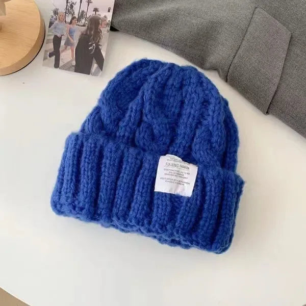 Autumn Knitted Beanie for Women – Warm, Stylish, Candy-Colored & Unisex