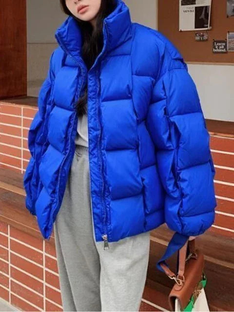 Women’s Winter Quilted Puffer Jacket, Thick Loose High Street Coat for 2025