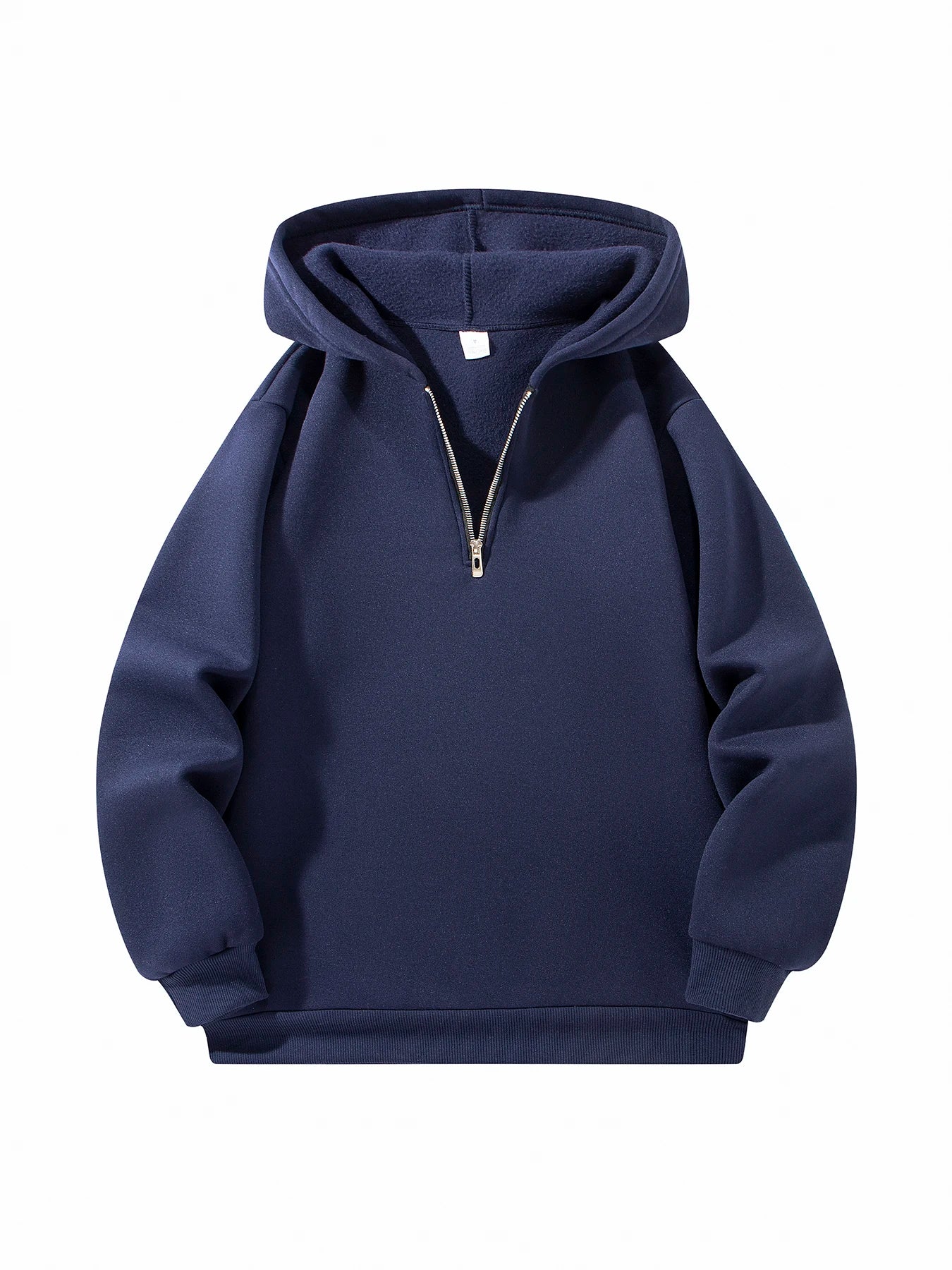 Men’s Long Sleeve Stand Collar Half-Zip Hoodie, Solid Casual Pullover for Autumn Outdoor