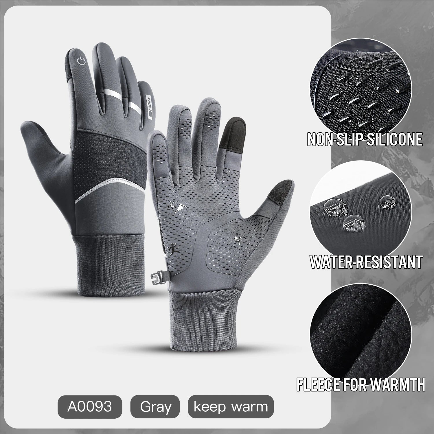 Waterproof Touchscreen Winter Cycling Gloves for Men & Women