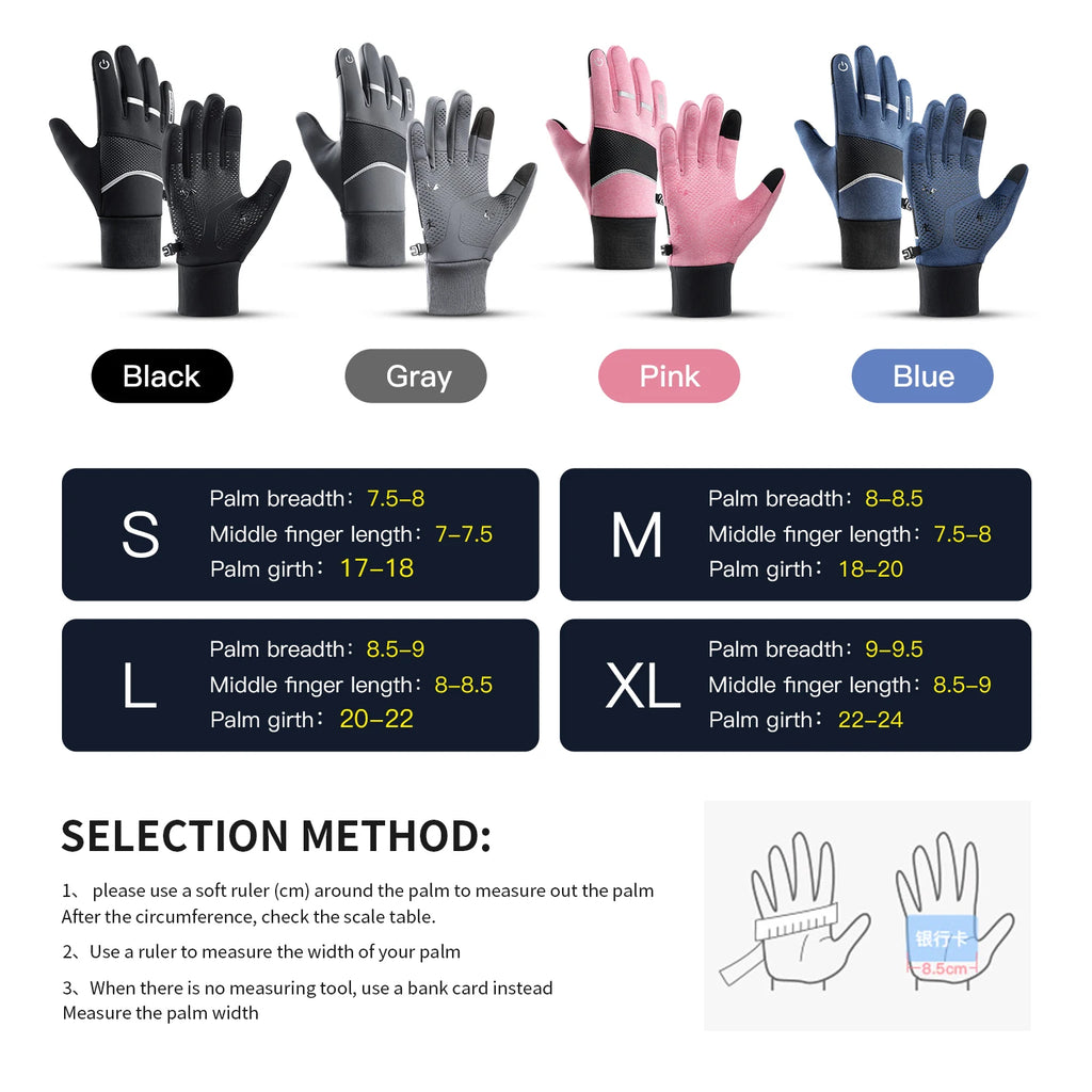 Waterproof Touchscreen Winter Cycling Gloves for Men & Women