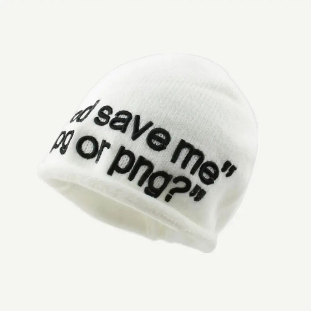 Embroidered Winter Knitted Beanie – Unisex Hat