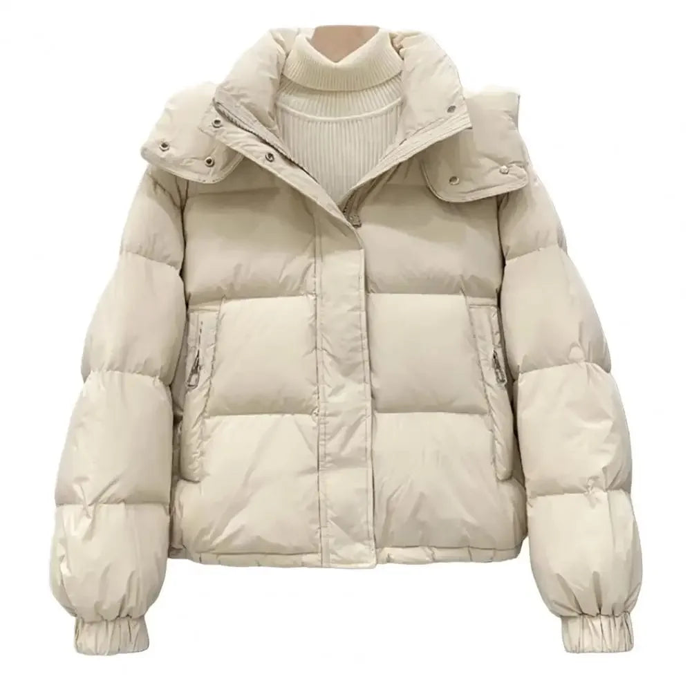 Women’s 2025 Winter Oversized Down Jacket, Loose Hooded Cotton Puffer Coat