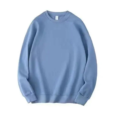 Unisex Cotton-Blend Fleece Crewneck Sweatshirt, Pullover Hoodie for Men and Women