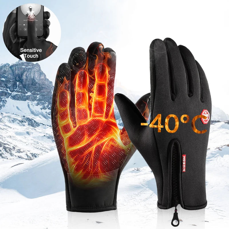 Waterproof Touchscreen Winter Gloves for Men Women Motorcycle Cycling