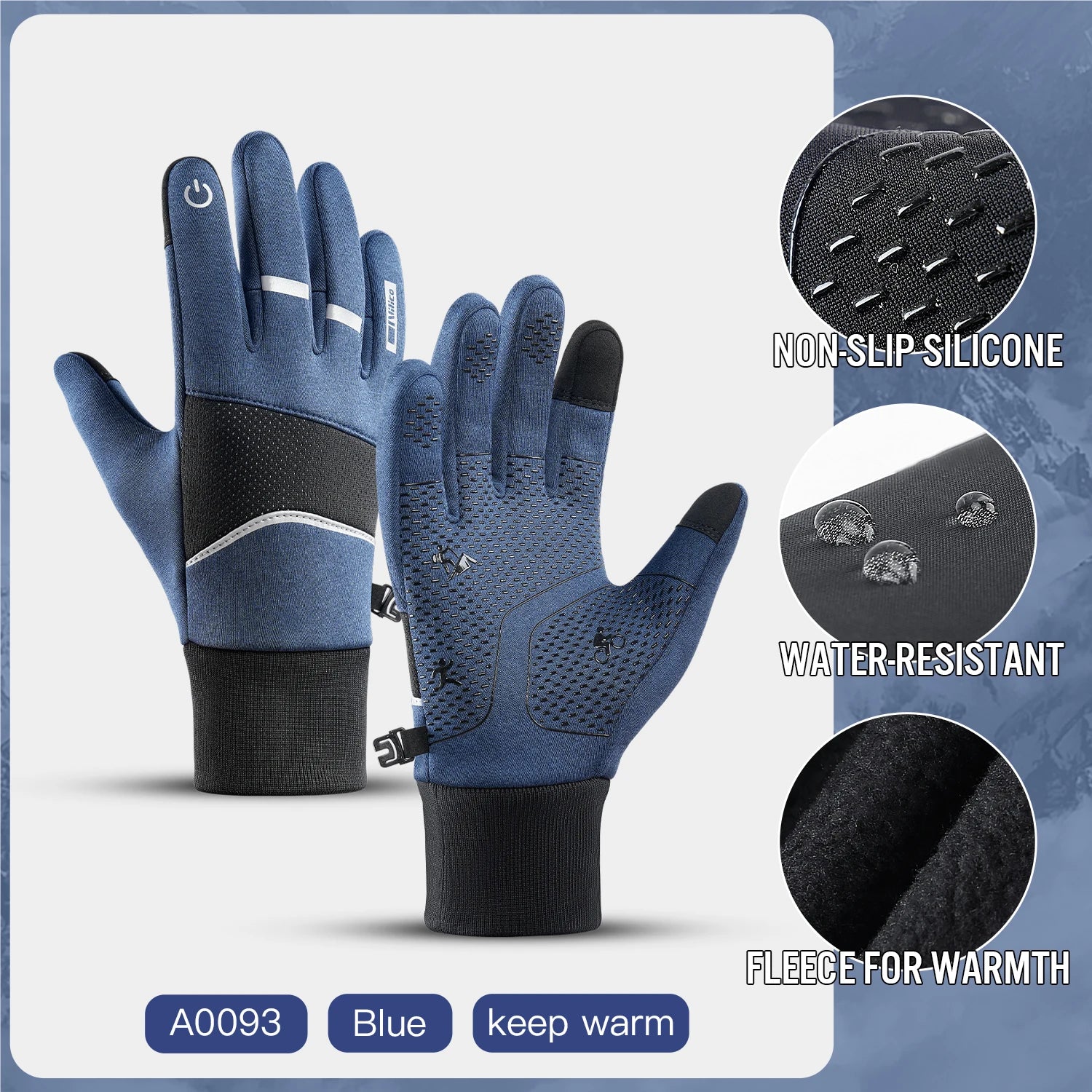 Waterproof Touchscreen Winter Cycling Gloves for Men & Women