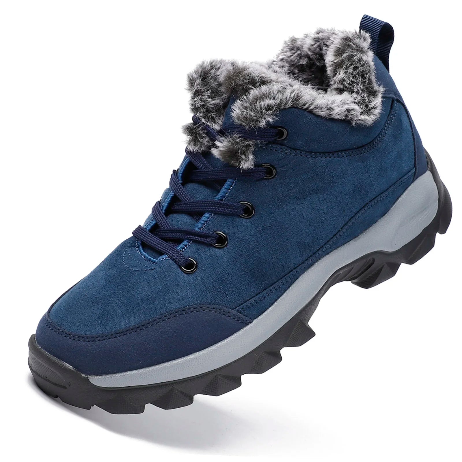 Men’s Winter Ankle Snow Boots Warm Fur Lined Outdoor Sneakers Casual Footwear