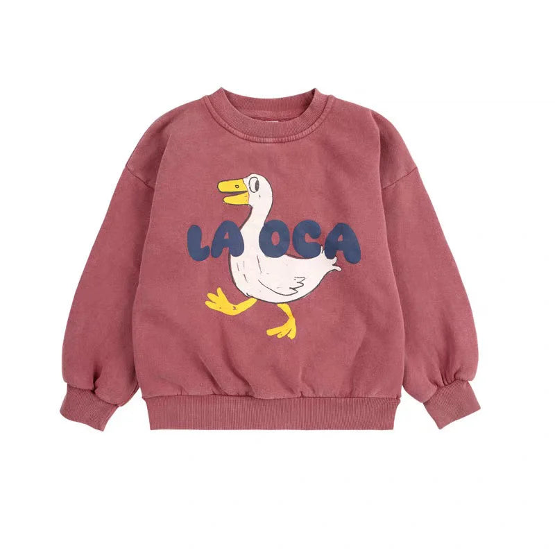 2025BC Kids Sweatshirt Autumn Winter Cotton Hoodie Cute Cartoon Print for Boys Girls