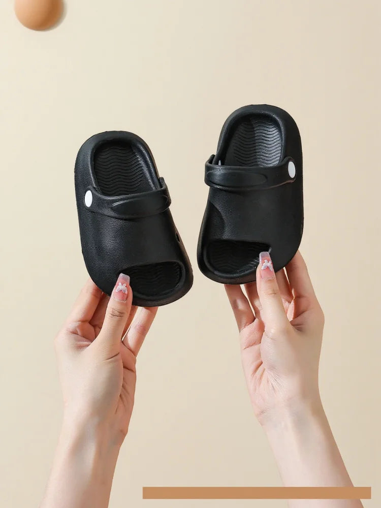 Girls’ Thick-Soled Slippers – Simple Indoor & Outdoor Home Shoes