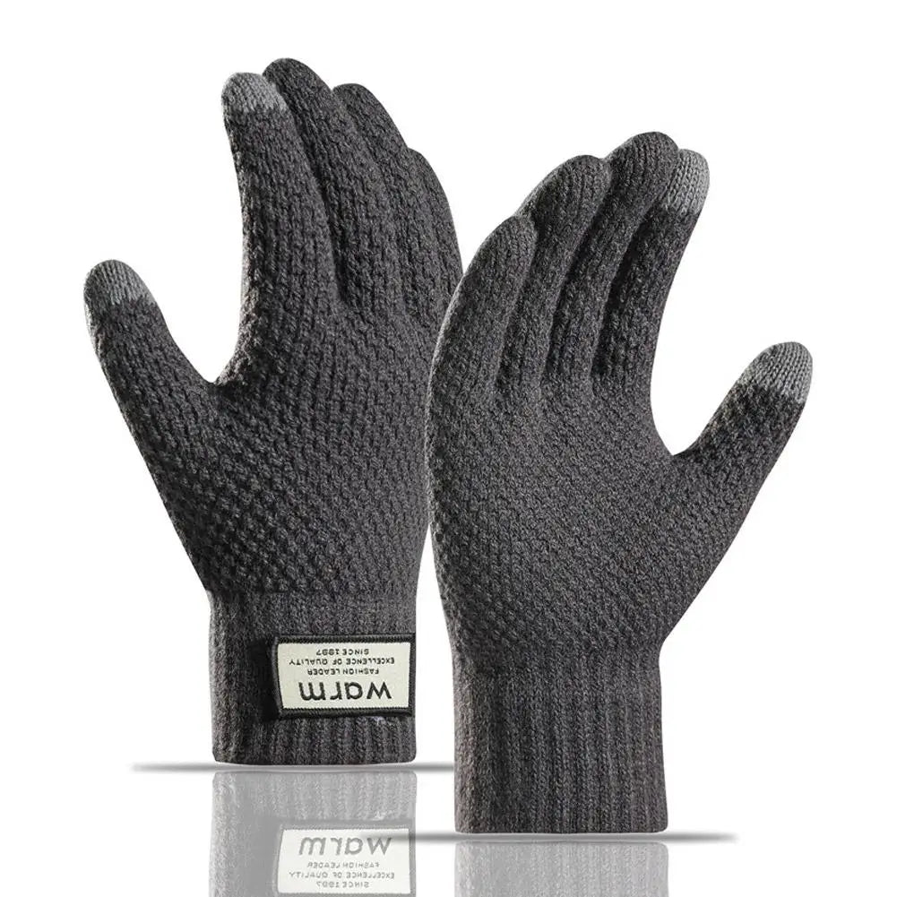 Winter Touchscreen Gloves for Men & Women – Warm Knit, Anti-Slip