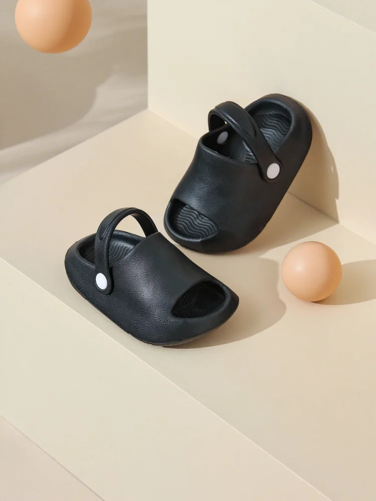 Girls’ Thick-Soled Slippers – Simple Indoor & Outdoor Home Shoes