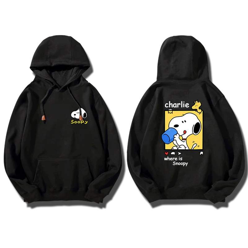 Women’s Snoopy Cartoon Hoodie, Trendy Pullover Sweatshirt for Couples and Sports Outfits
