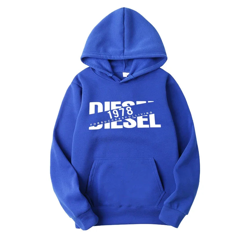 Men’s Hooded Sweatshirt, Warm Windproof Long Sleeve Pullover Top for Autumn Winter