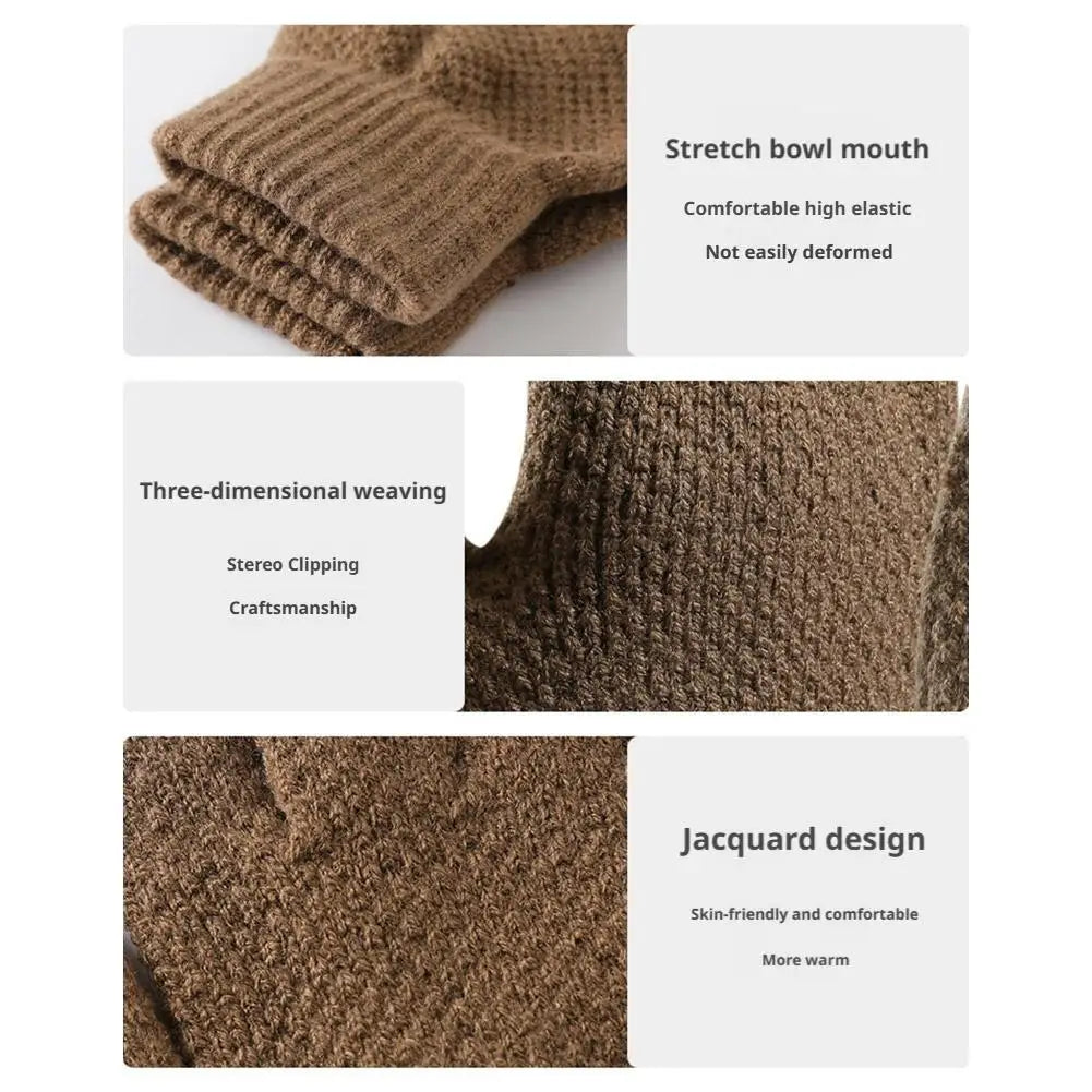 Winter Touchscreen Gloves for Men & Women – Warm Knit, Anti-Slip