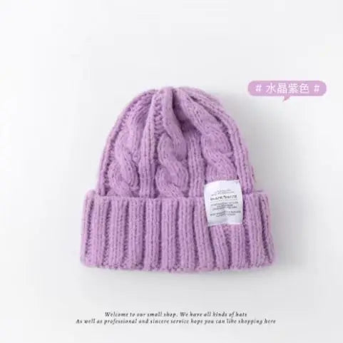 Autumn Knitted Beanie for Women – Warm, Stylish, Candy-Colored & Unisex