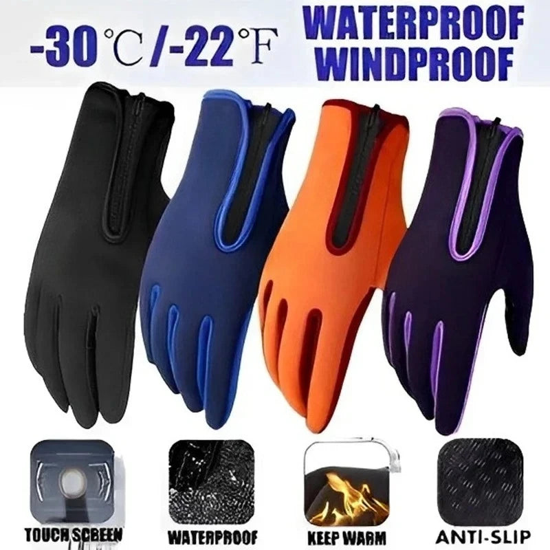 Waterproof Touchscreen Winter Gloves for Men Women Warm Non-Slip Outdoor