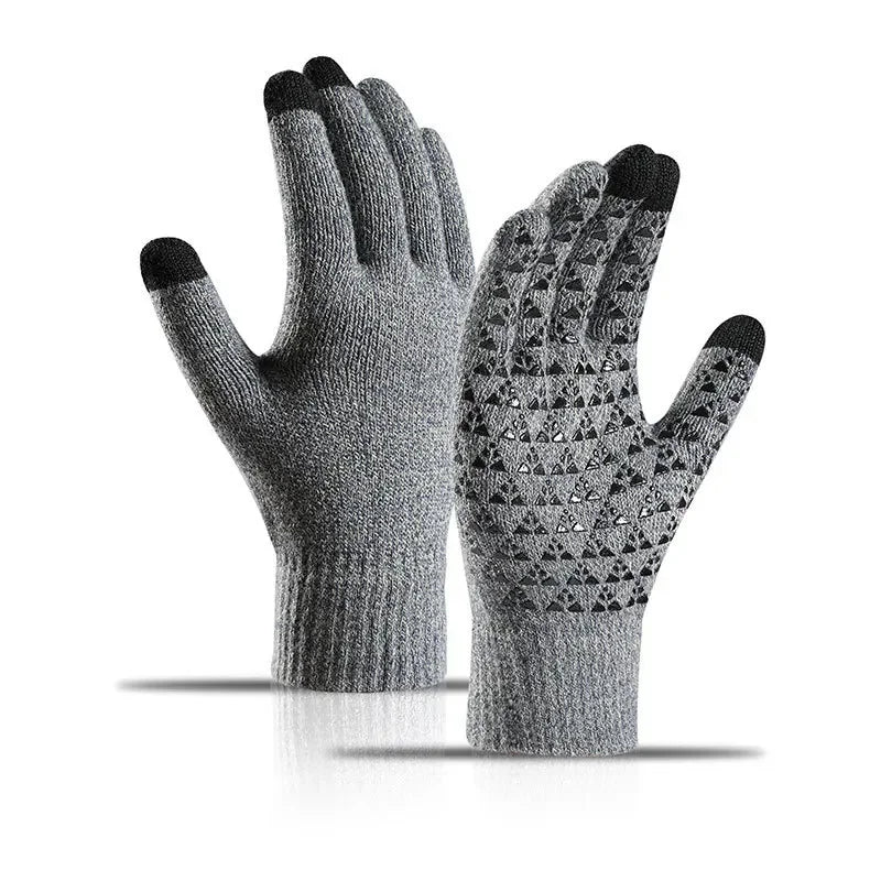 Unisex Winter Touchscreen Gloves – Warm, Knit, for Cycling, Running, and Driving